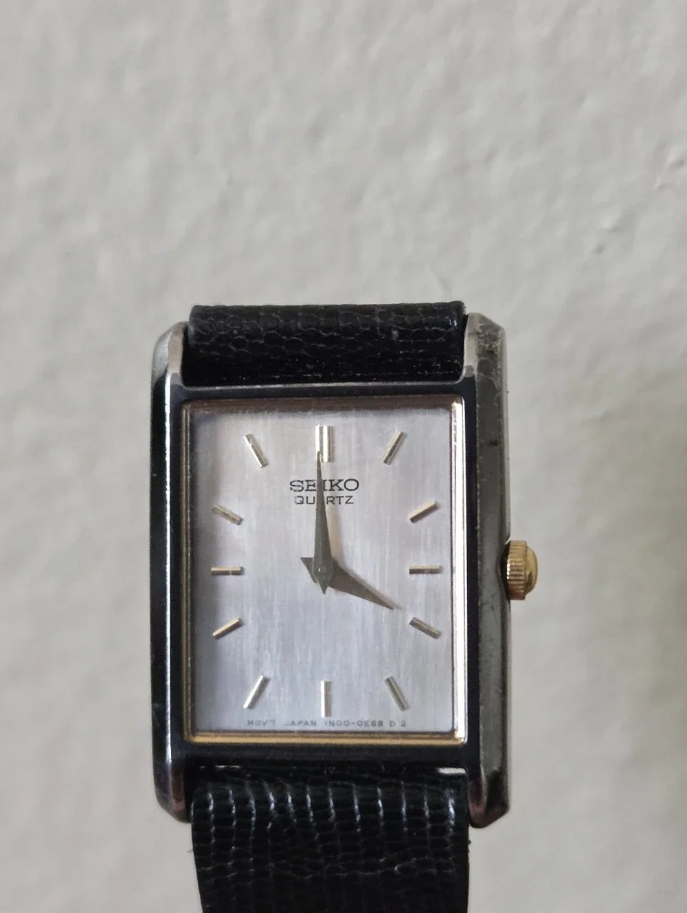 Vintage SEIKO Women’s Tank Watch 18mm Mother Of Pearl Dial 1N00-5C89 New Battery